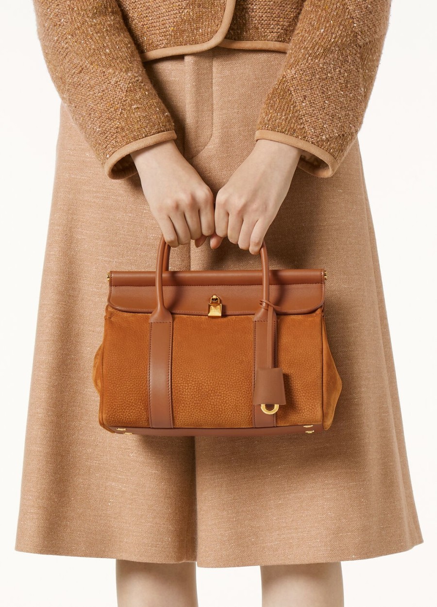 torba loom l25 ze skóry cielęcej bon ton brownsun gold