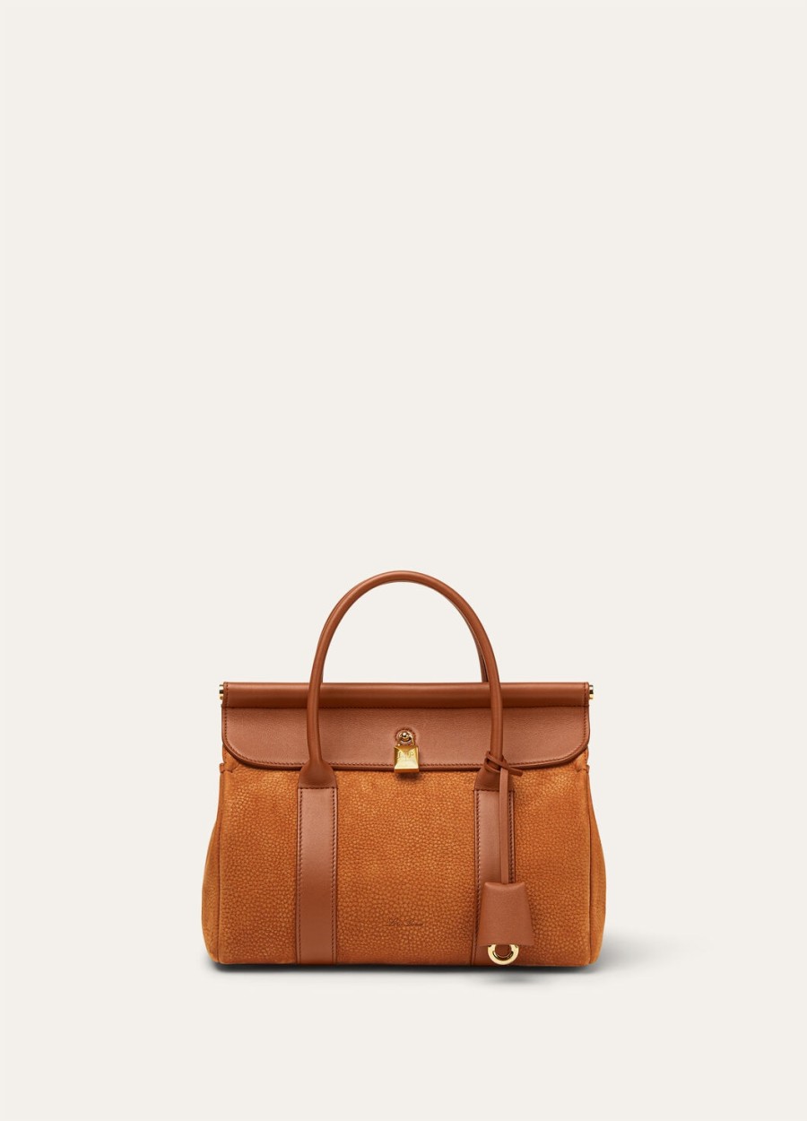 torba loom l25 ze skóry cielęcej bon ton brownsun gold