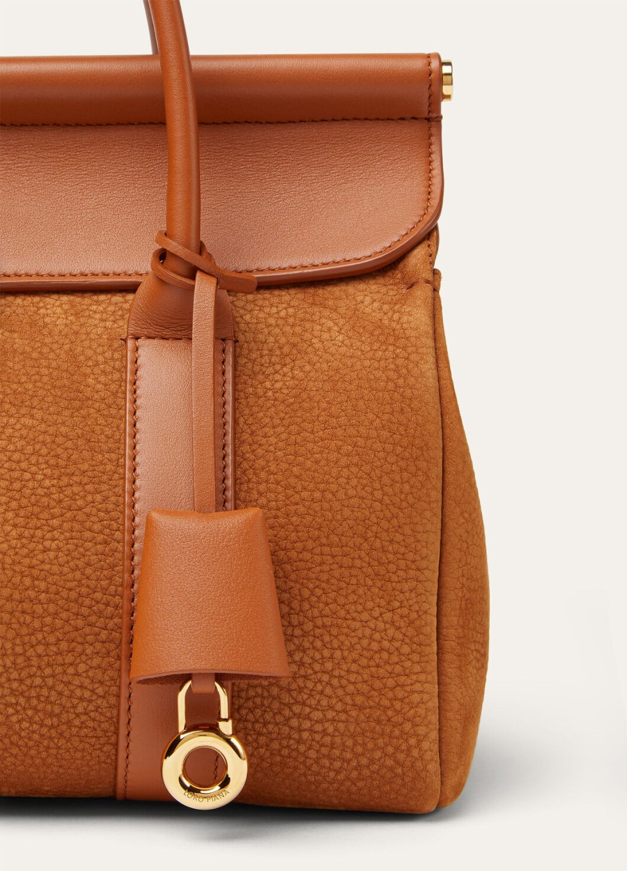 torba loom l25 ze skóry cielęcej bon ton brownsun gold