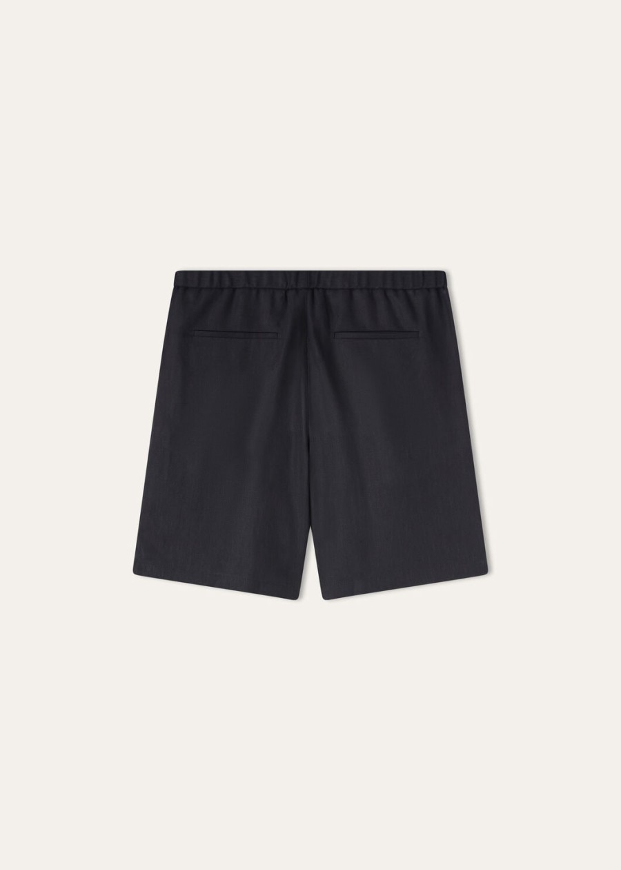 marlyn bermuda shorts lniane szafirowe noce