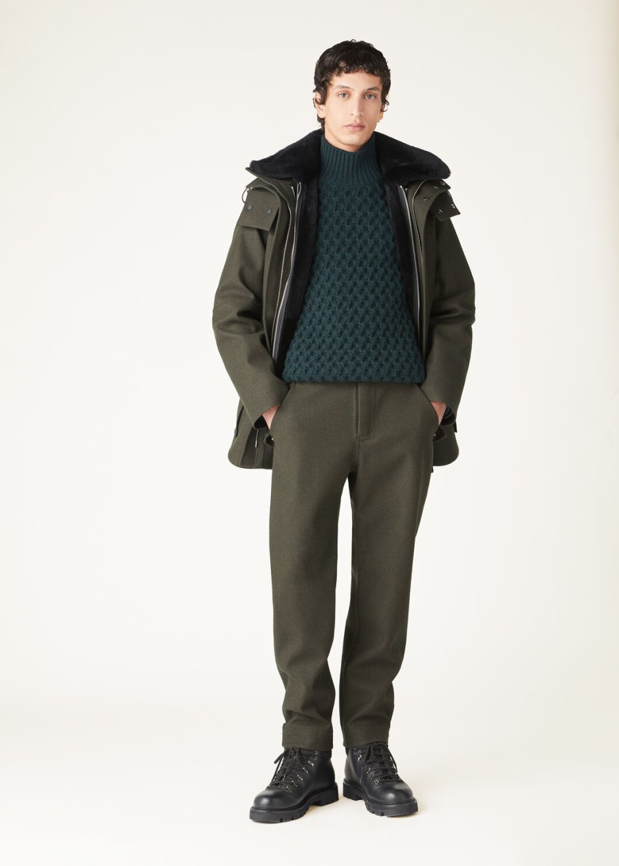 spodnie mees wool virgin charcoal shadow