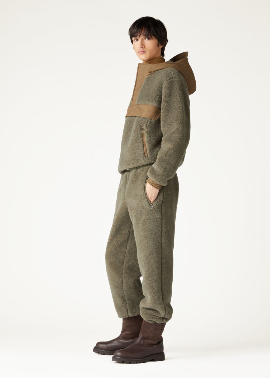 spodnie qualba silk cashmere - rain system tundra moss
