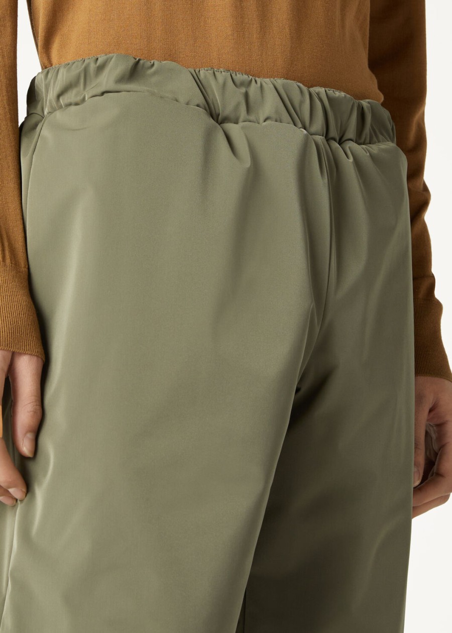 spodnie qualba silk cashmere - rain system tundra moss