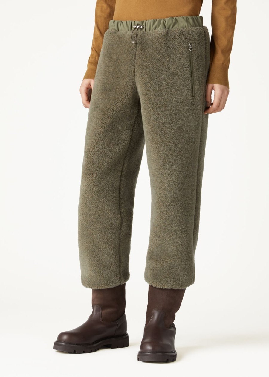 spodnie qualba silk cashmere - rain system tundra moss