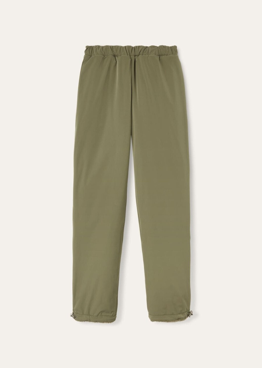 spodnie qualba silk cashmere - rain system tundra moss