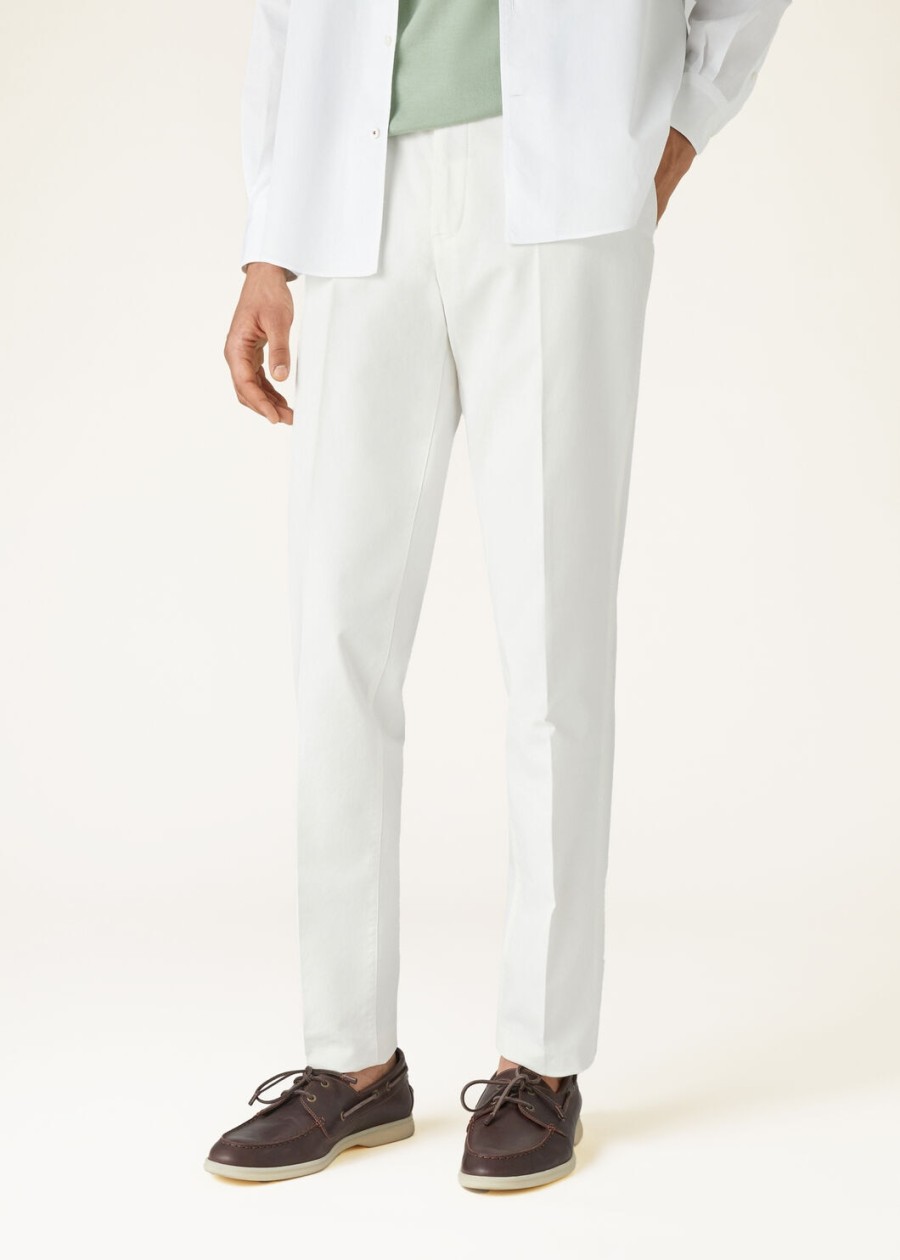 spodnie carlo cotton optical white
