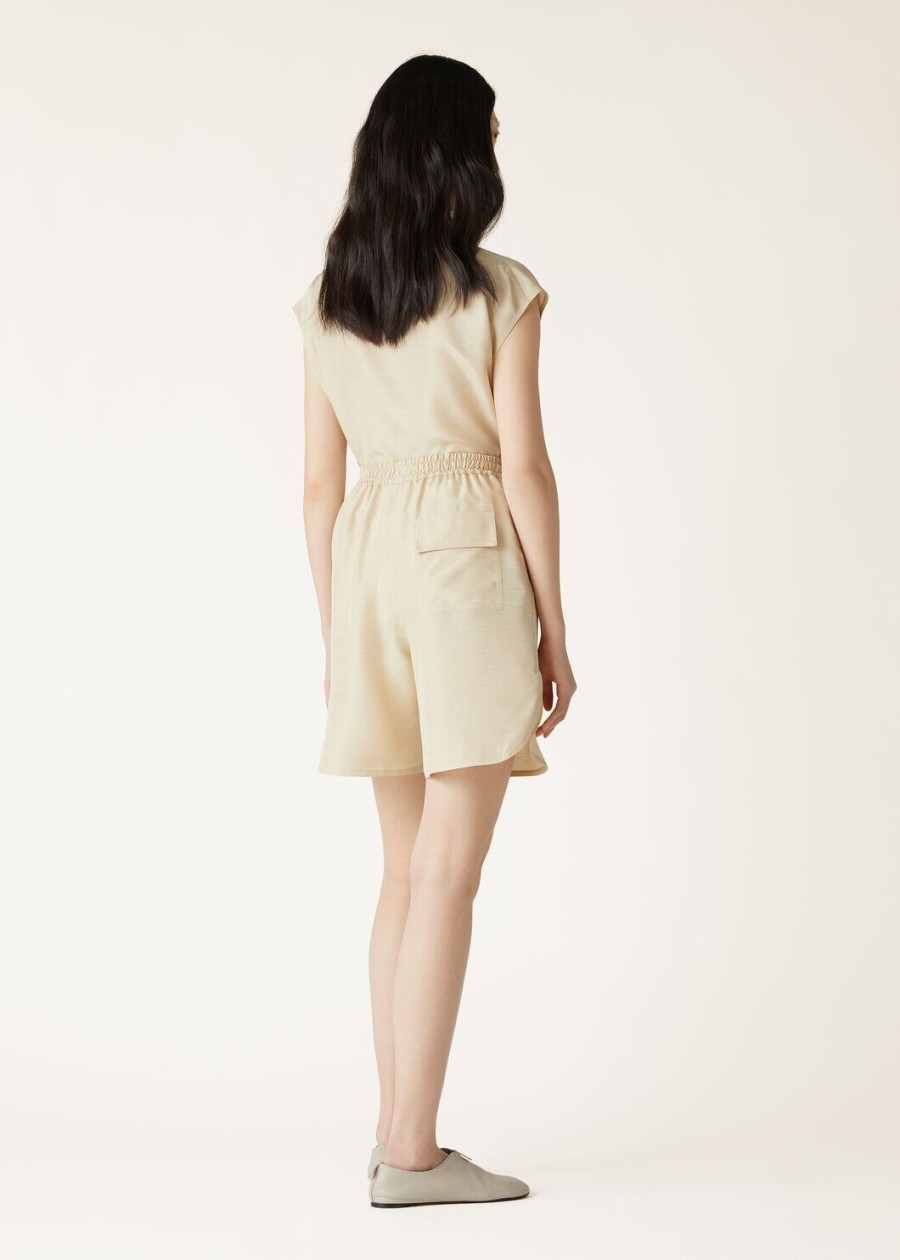 jake bermuda shorts silk silken sand