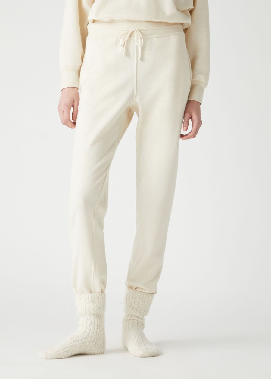 otulające spodnie kaszmirowe vanilla ivory