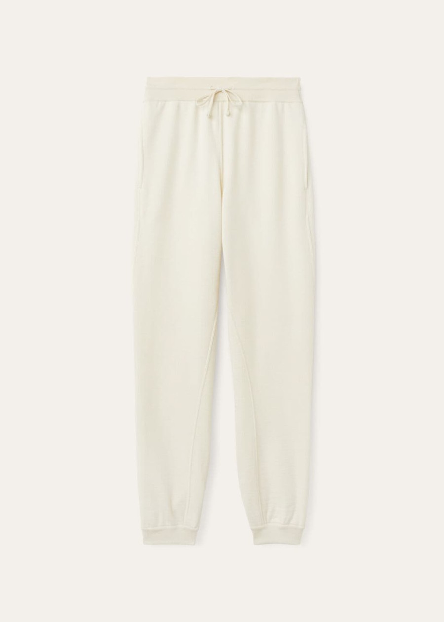otulające spodnie kaszmirowe vanilla ivory