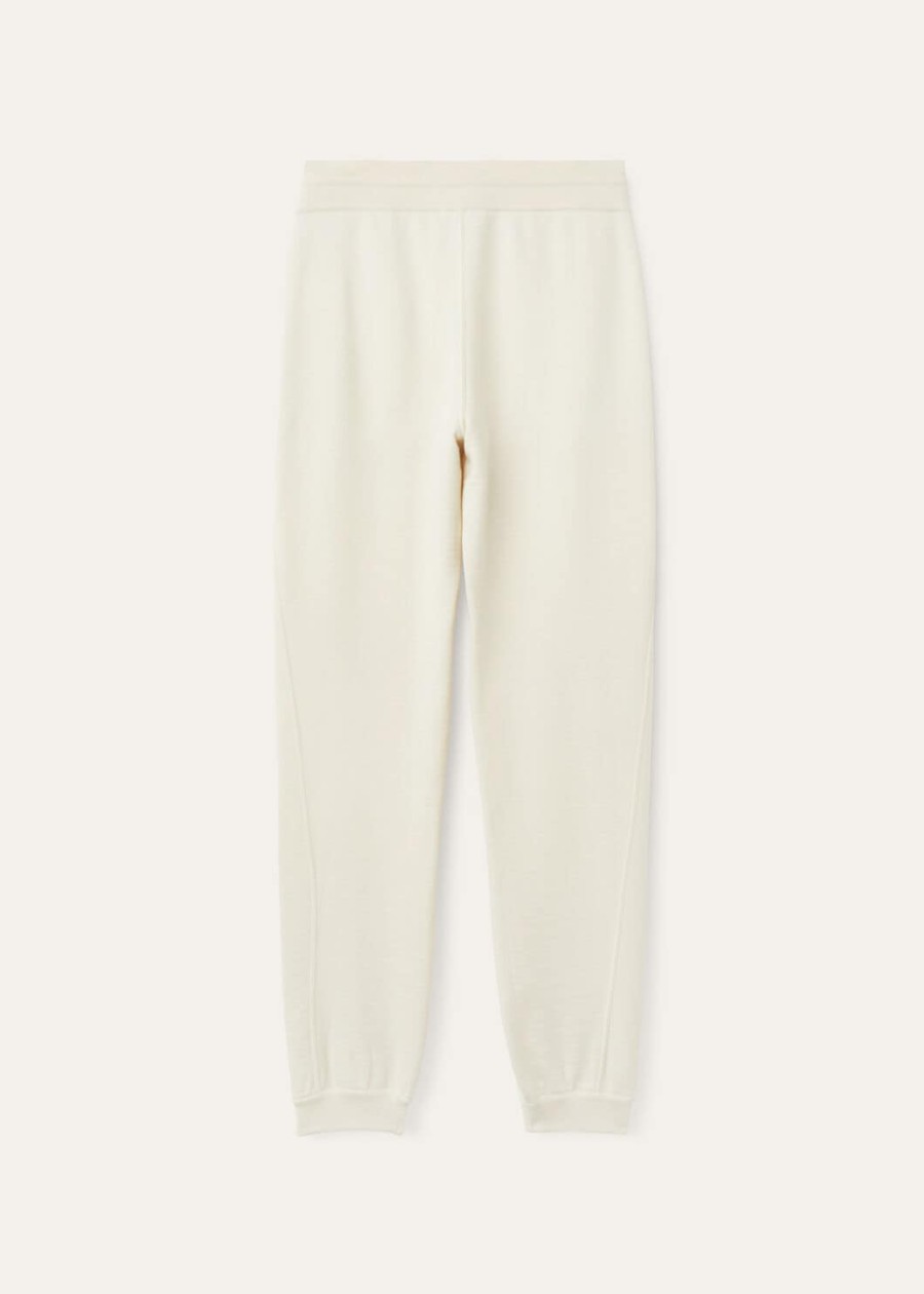 otulające spodnie kaszmirowe vanilla ivory