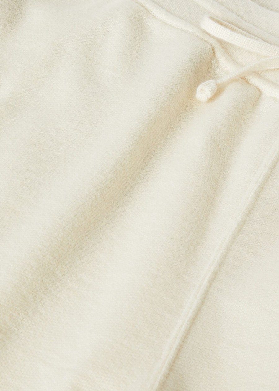 otulające spodnie kaszmirowe vanilla ivory