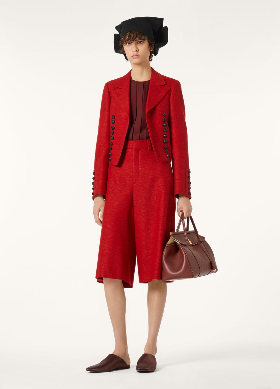szorty bermudy drake cashmere wool red apple