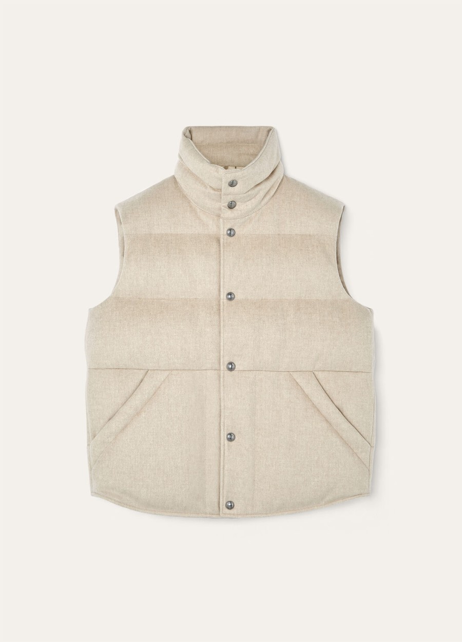 kamizelka lance puffer cashmere - storm system natural melange